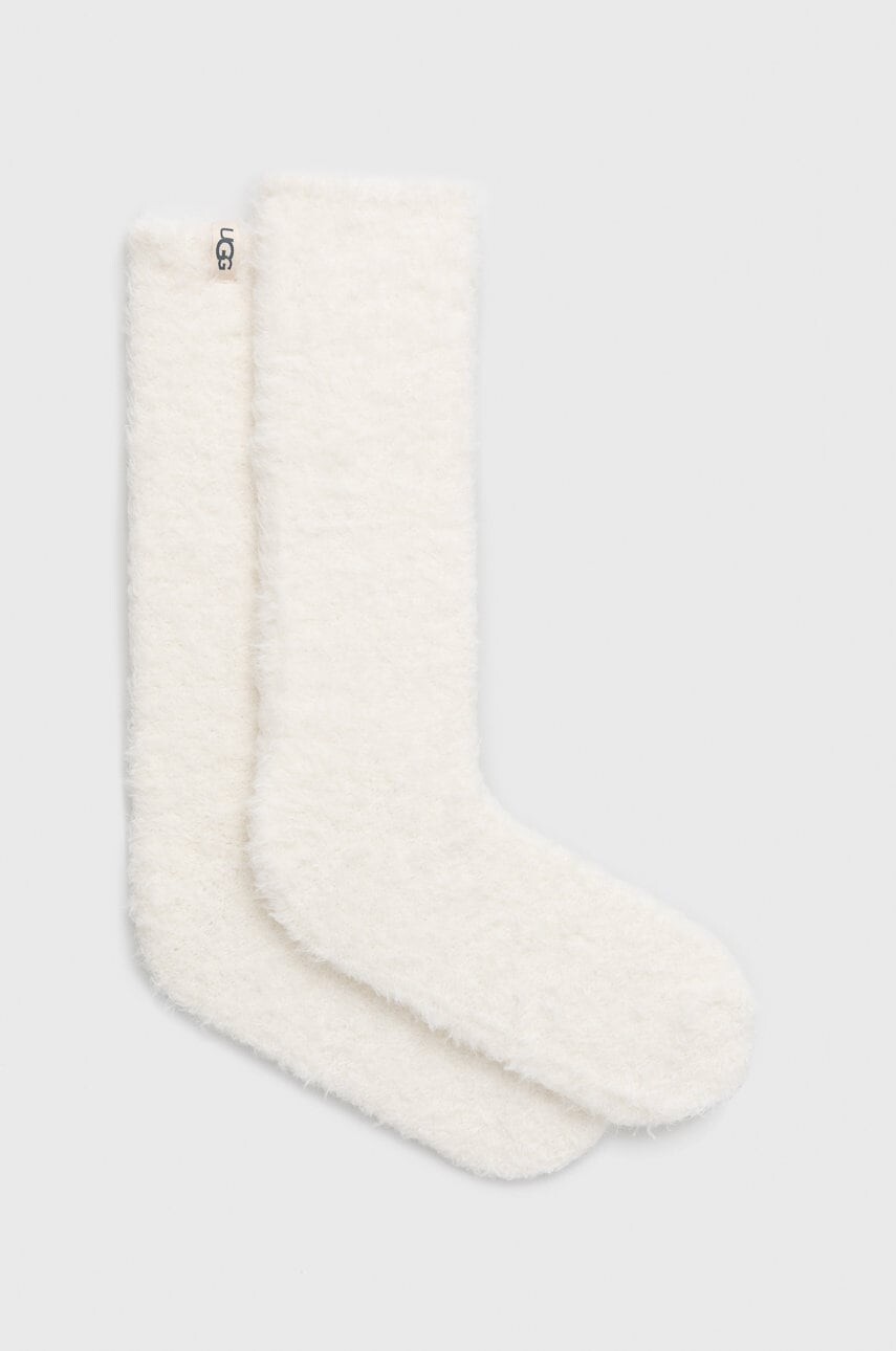 Ponožky UGG dámske, biela farba