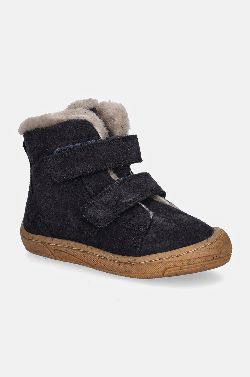 Detské zimné semišové topánky Froddo MINNI SUEDE tmavomodrá farba, G2110141