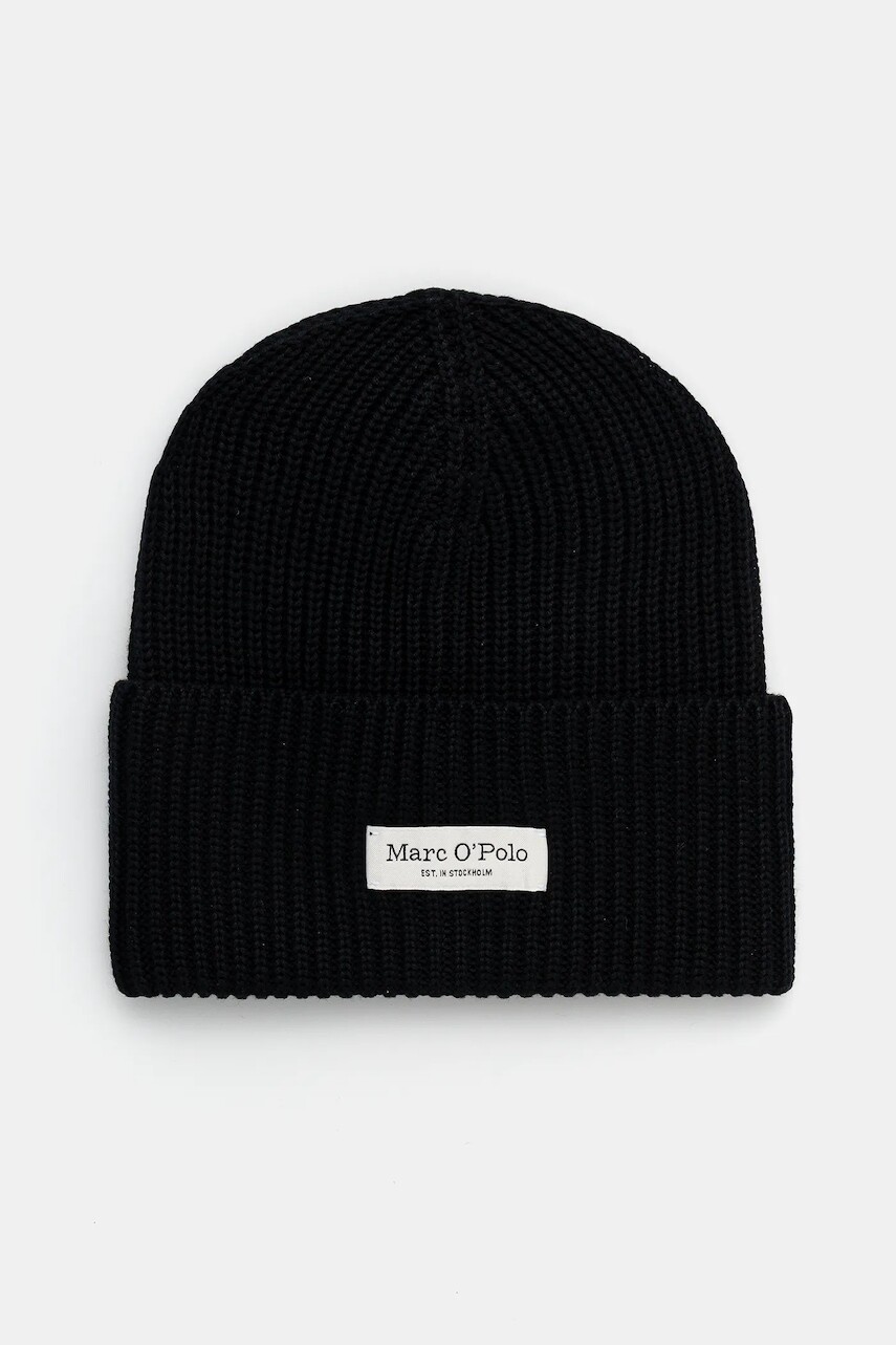 Bavlnená čiapka Marc O'Polo červená farba, z tenkej pleteniny, bavlnená, M09605901141