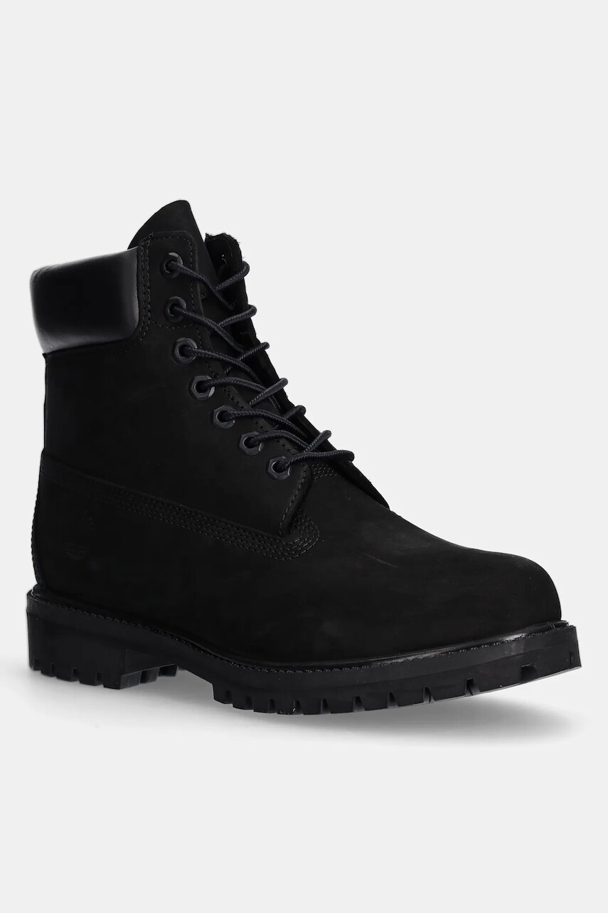 Nubukové topánky Timberland Premium 6 Inch čierna farba, TB100730011