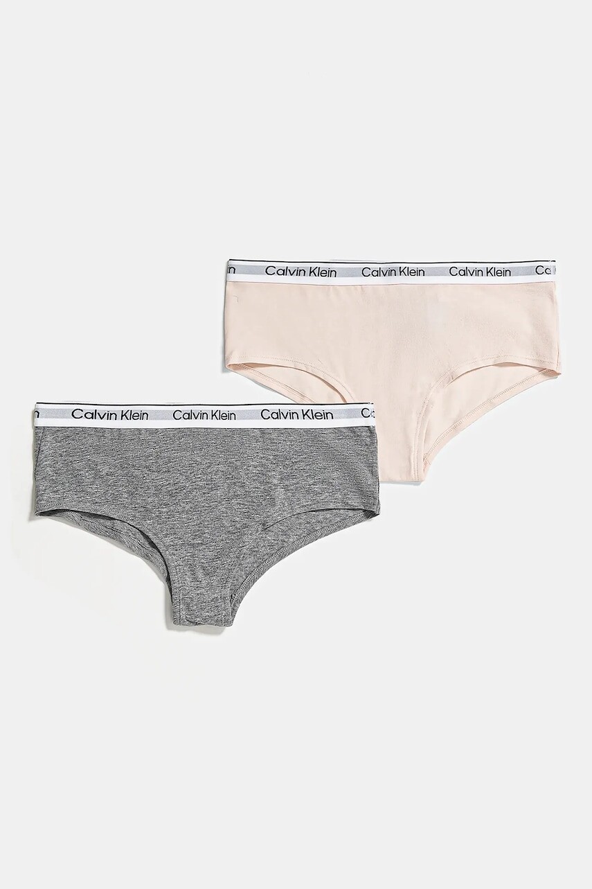 Detské nohavičky Calvin Klein Underwear 2-pak šedá farba, G80G800727