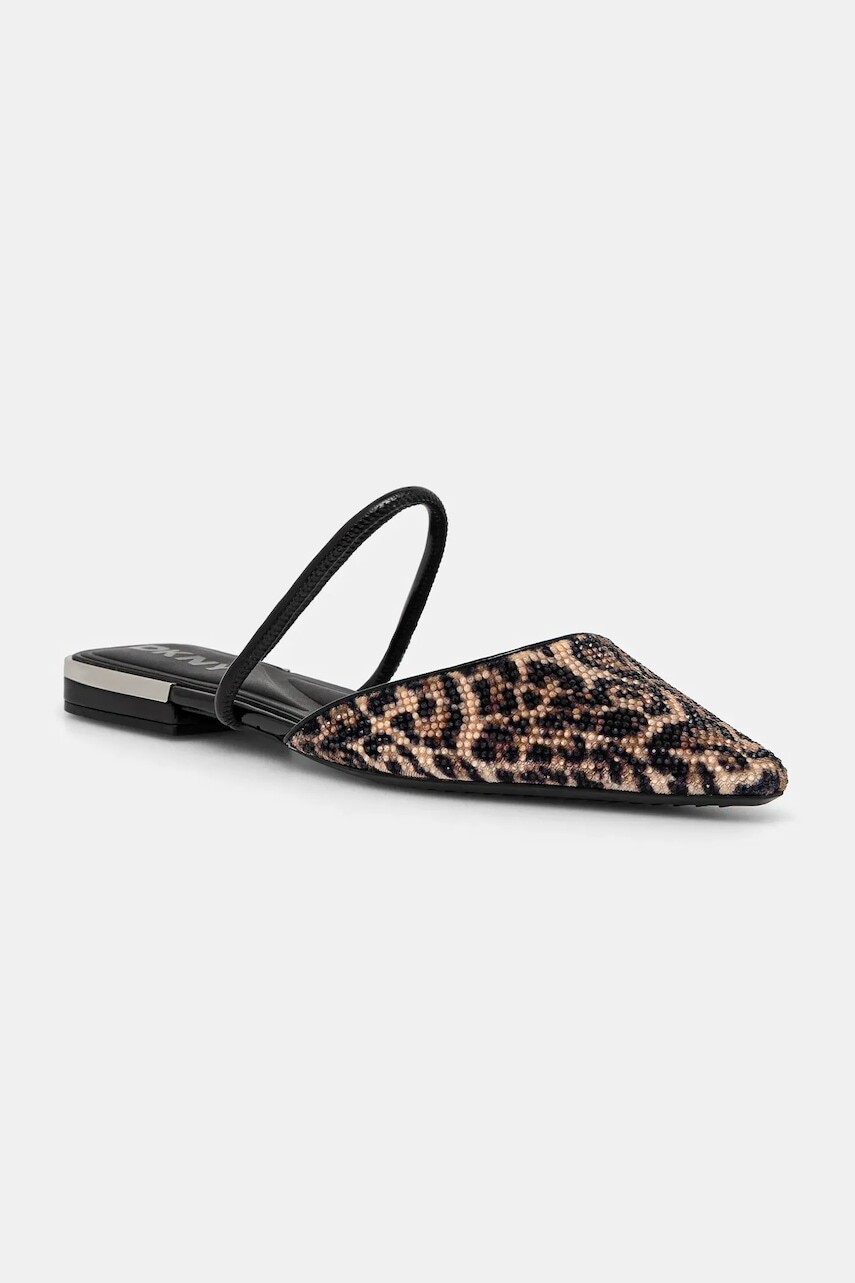 Baleríny Dkny Cabbi béžová farba, s otvorenou pätou, K1530296