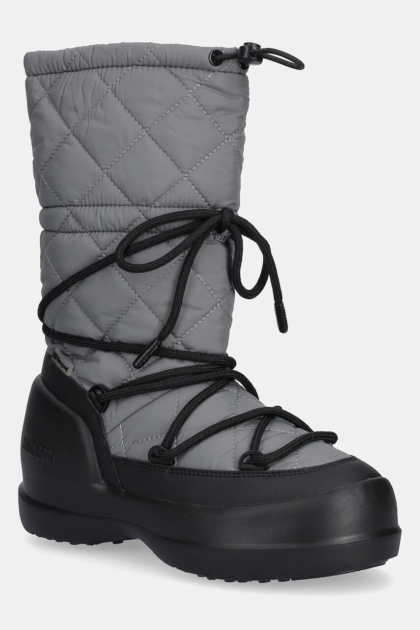 Snehule Moon Boot MB MEZZALUNA QUILTED HIGH BOOT WP šedá farba, 80D2500080 H006