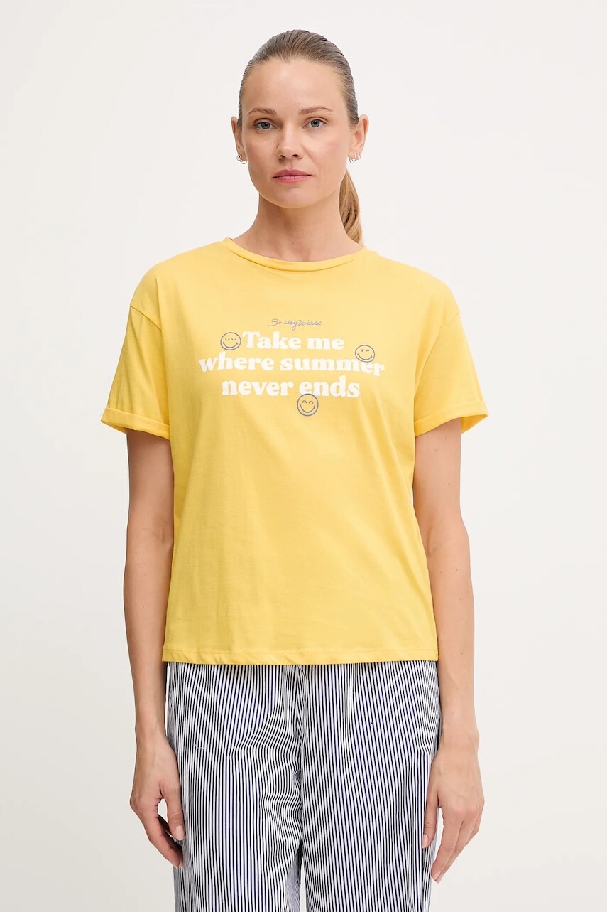 Pyžamový komplet women'secret 2-pak žltá farba, bavlnený, 3279721