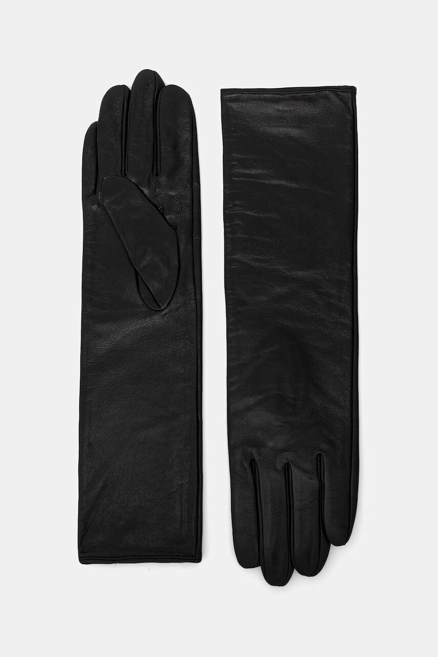 Kožené rukavice Answear.LAB čierna farba