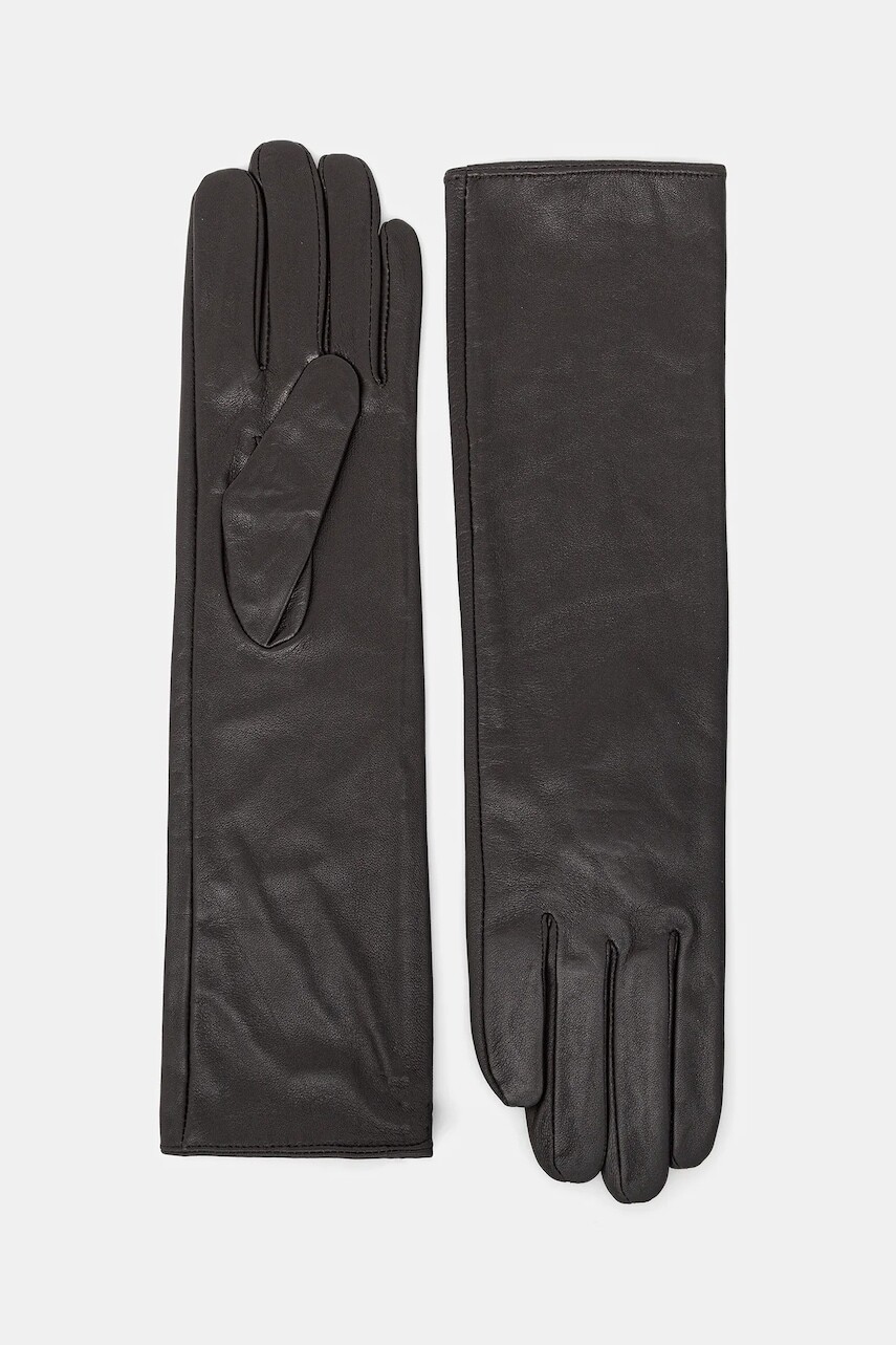 Kožené rukavice Answear.LAB hnedá farba