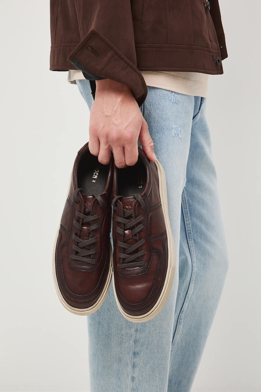 Kožené tenisky Medicine hnedá farba