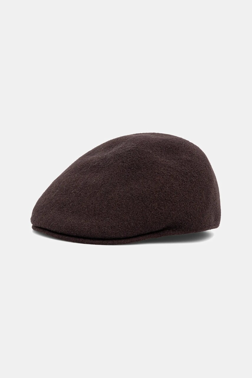 Vlnená baretka Kangol SEAMLESS WOOL 507 hnedá farba, K0875FA.ES220