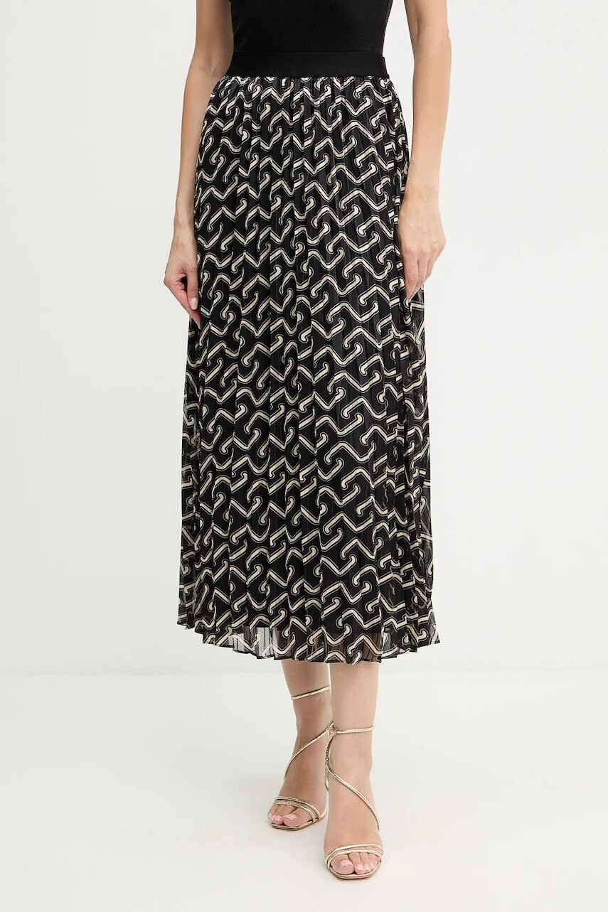 Sukňa Morgan čierna farba, maxi, áčkový strih, JPLISY2