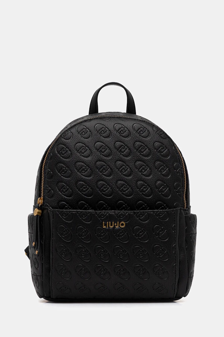 Ruksak Liu Jo dámsky, čierna farba, malý, jednofarebný, AF5333.E0778