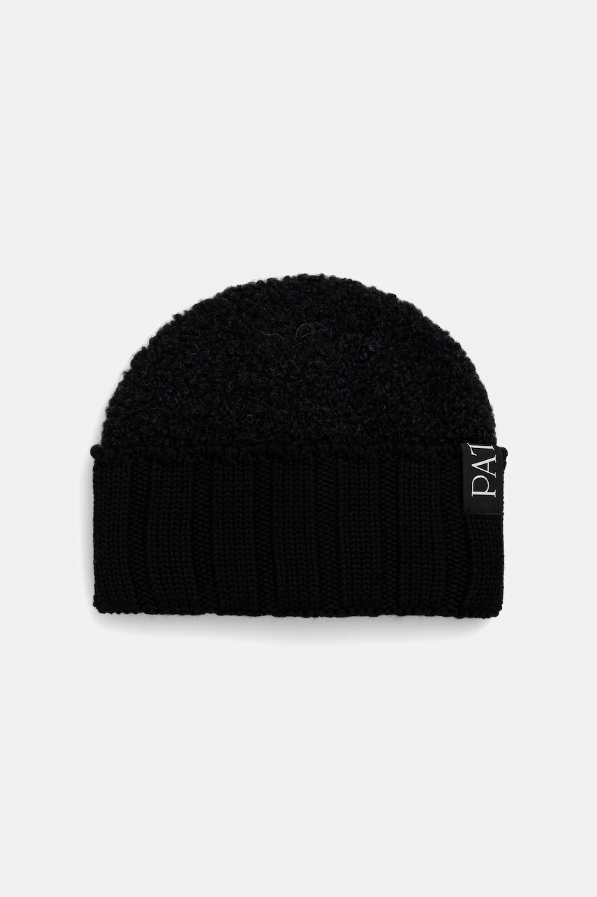Vlnená čiapka Patou čierna farba, AC1068077