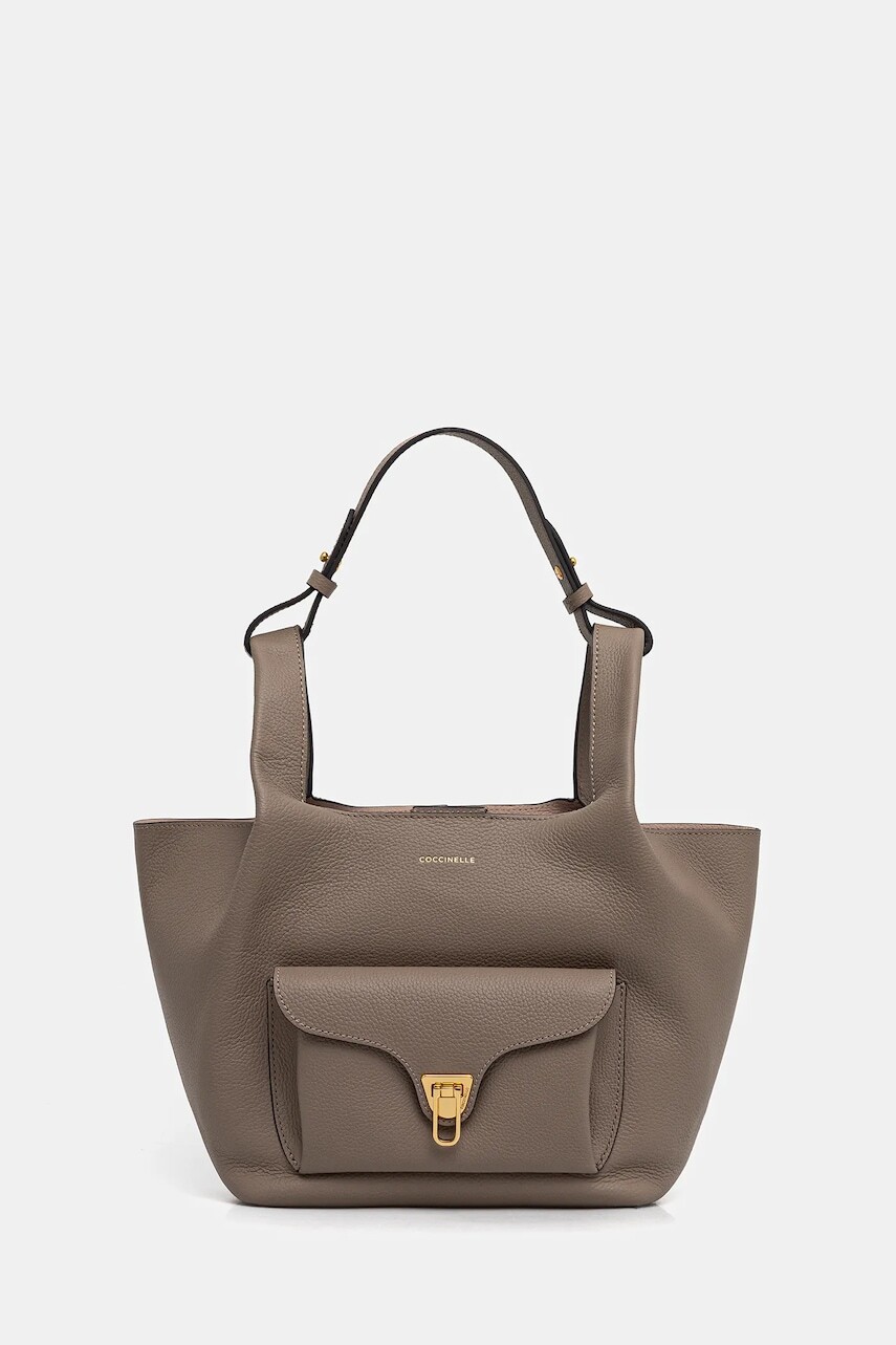 Kožená kabelka Coccinelle BEAT hnedá farba, E1.TDP.11.02.01