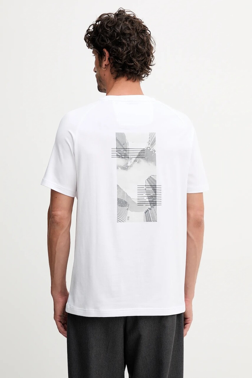 Tričko BOSS Green pánske, biela farba, s potlačou, 50548093