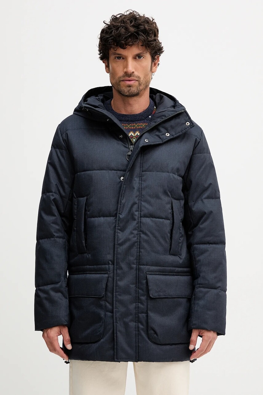 Bunda Barbour BEAUFORT tmavomodrá farba, zimná, MQU1861