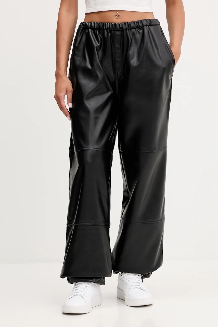 Nohavice Hugo Blue čierna farba, vysoký pás, 50546770