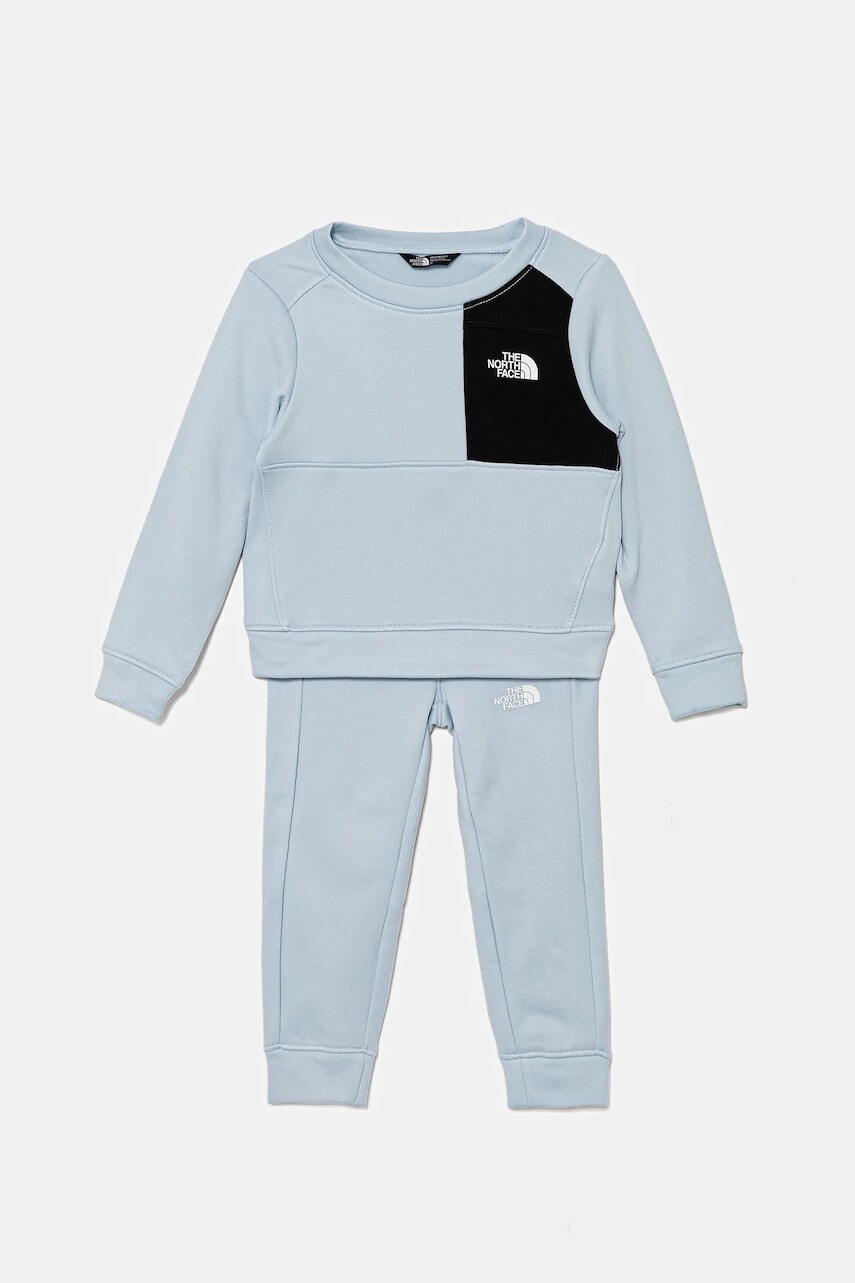 Detská tepláková súprava The North Face KID TNF PERFORMANCE FLEECE SET modrá farba, NF0A8CV0BPO1