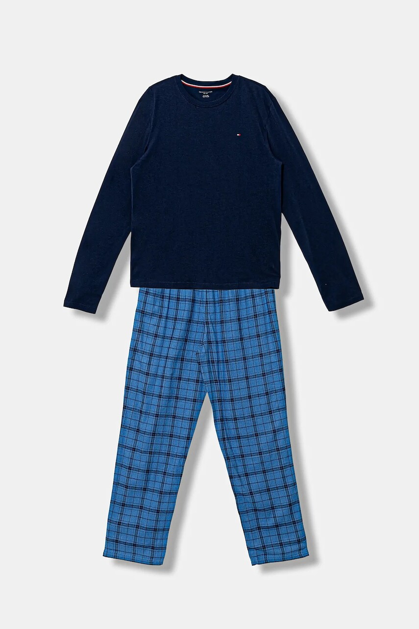 Detské bavlnené pyžamo Tommy Hilfiger tmavomodrá farba, vzorované, UB0UB00587