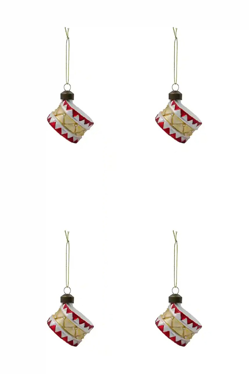 Sada vianočných ozdôb House Doctor 4,7 x 5 cm 4-pak viac farieb
