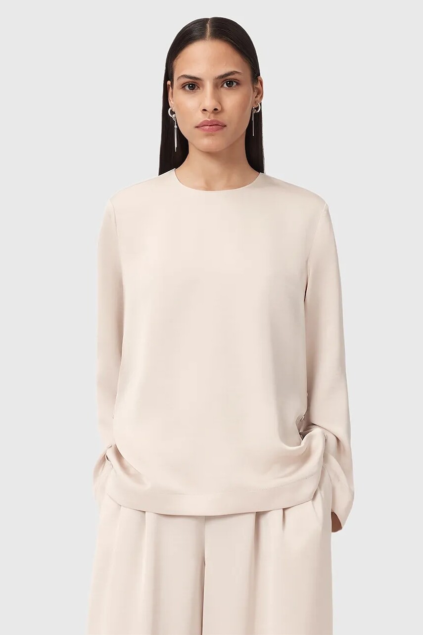 Blúzka AllSaints LEANNE biela farba, jednofarebná, W019PD