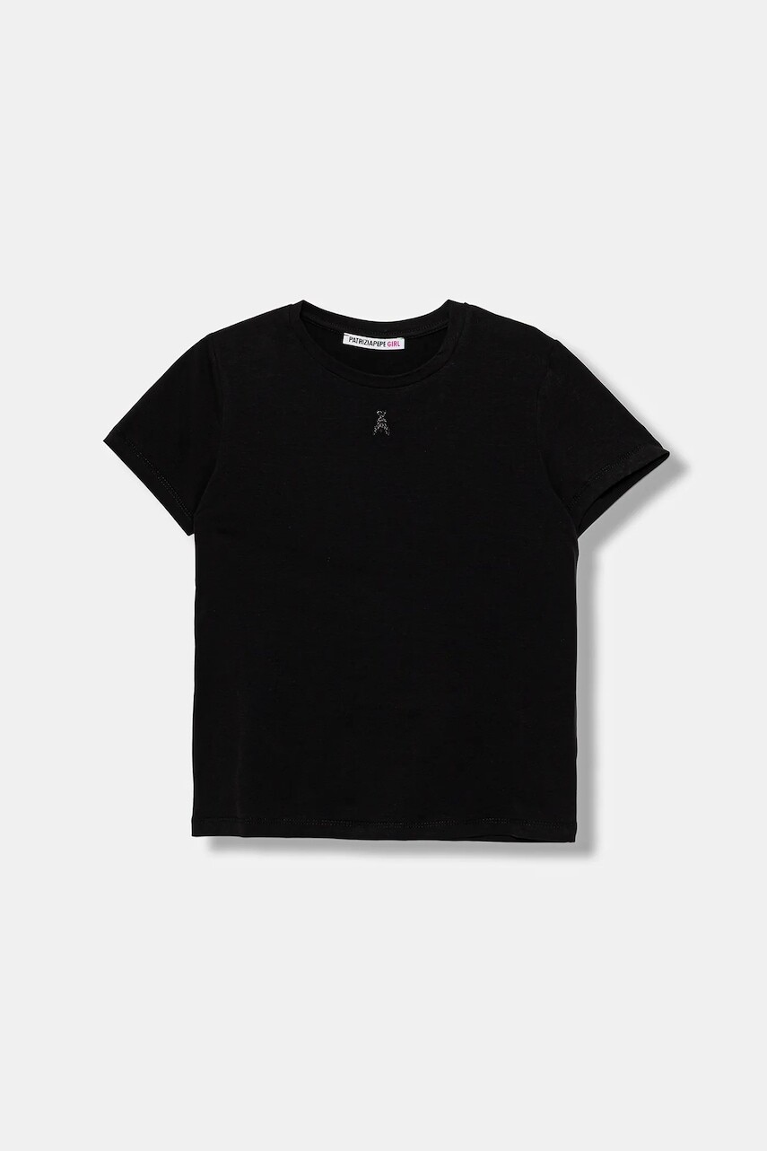 Detské tričko Patrizia Pepe J331 čierna farba, 7M0951