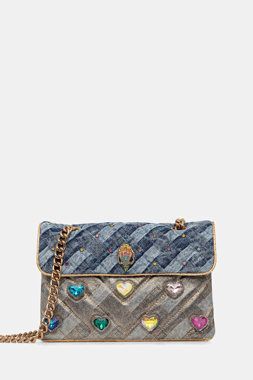 Džínsová taška Kurt Geiger London KENSINGTON modrá farba, 5025199669