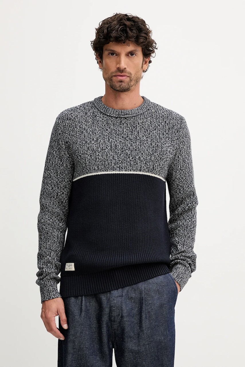 Bavlnený sveter Pepe Jeans tmavomodrá farba, teplé, PM7000019