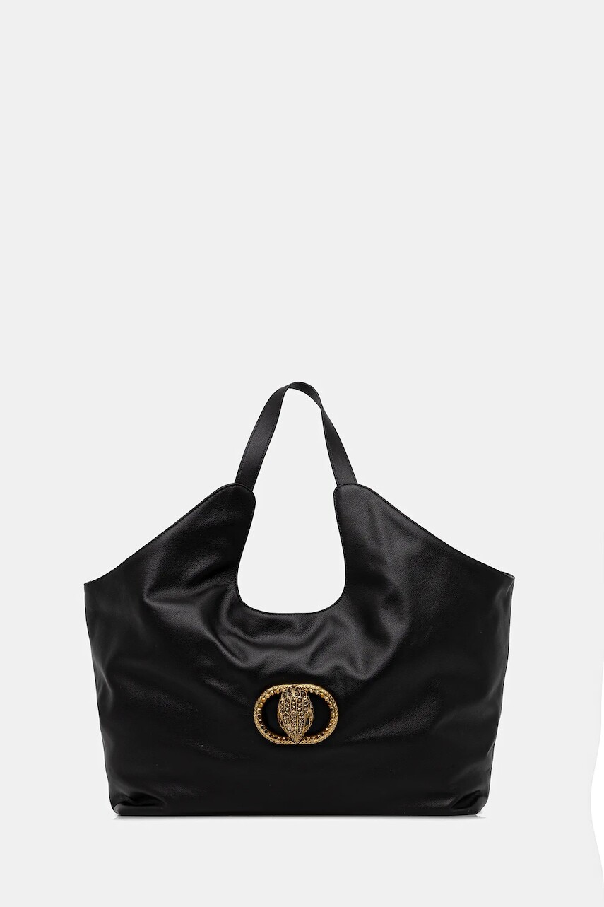 Kožená kabelka Kurt Geiger London CHELSEA čierna farba, 4978800109