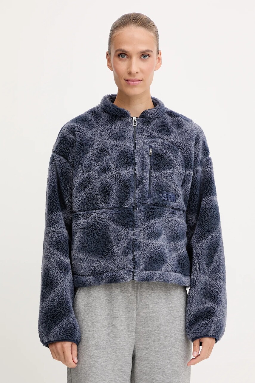 Fleecová mikina The North Face Extreme Pile tmavomodrá farba, vzorovaná, NF0A8D5XD3O1
