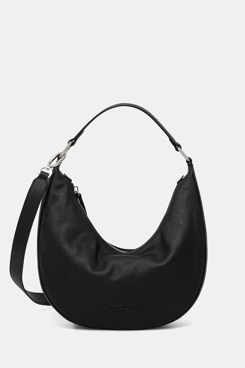 Kožená kabelka Marc O'Polo čierna farba, 50812200701138