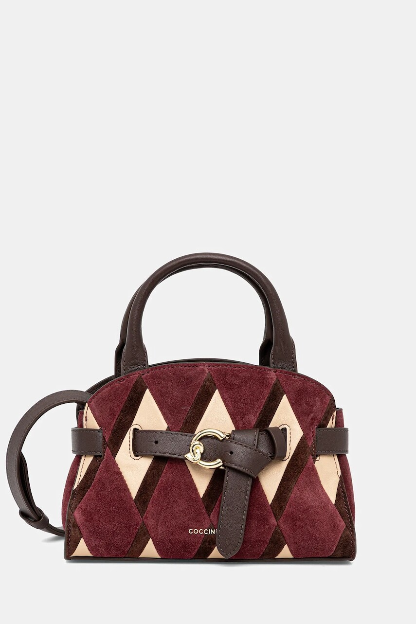 Kožená kabelka Coccinelle SABINE bordová farba, E1.TLD.18.03.01