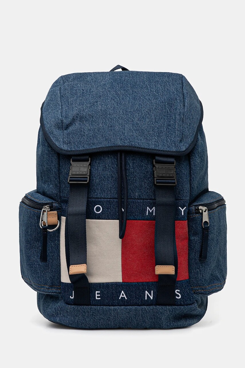 Ruksak Tommy Jeans pánsky, modrá farba, veľký, jednofarebný, AM0AM13812