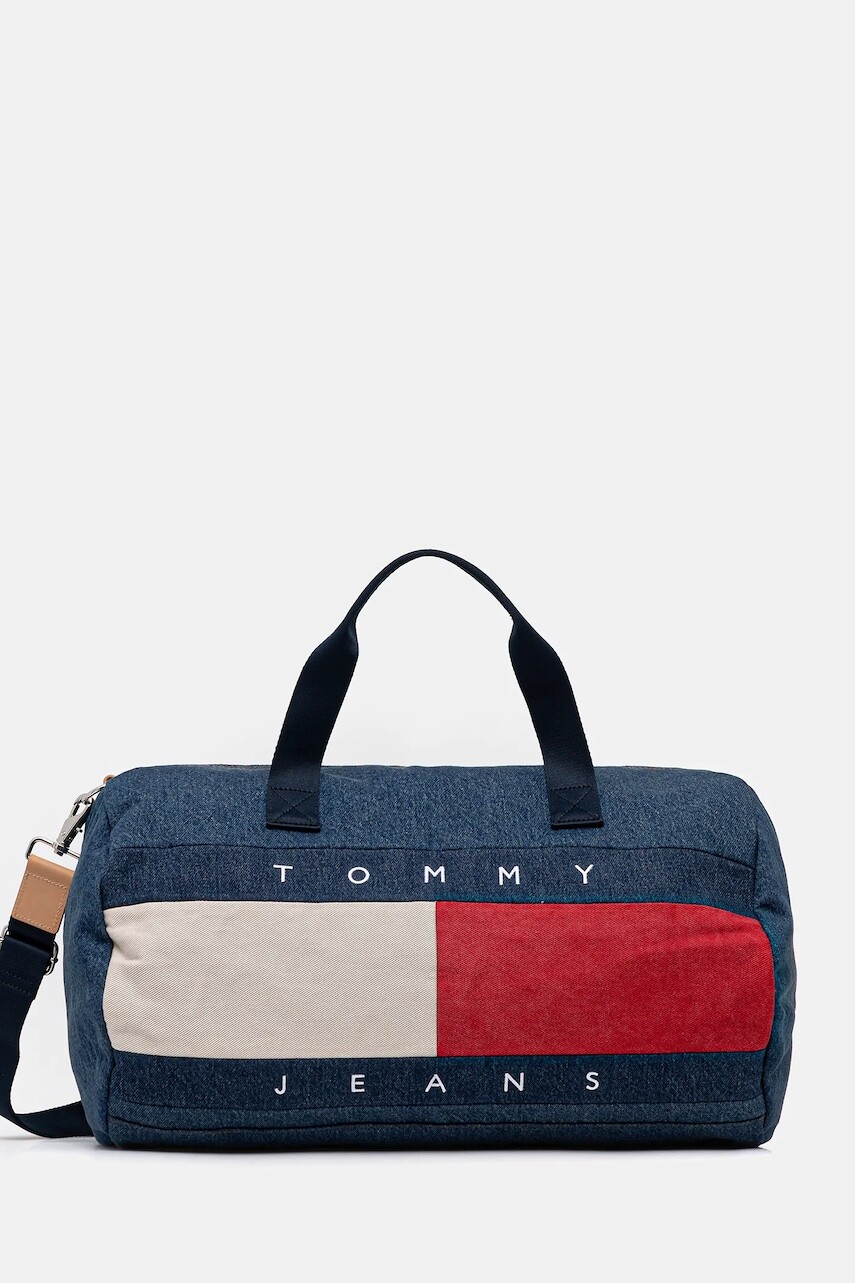 Taška Tommy Jeans modrá farba, AM0AM13813