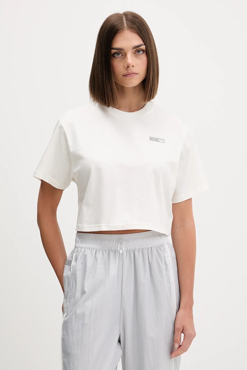 Tričko Puma PUMA x ROSÉ dámske, béžová farba, 633806