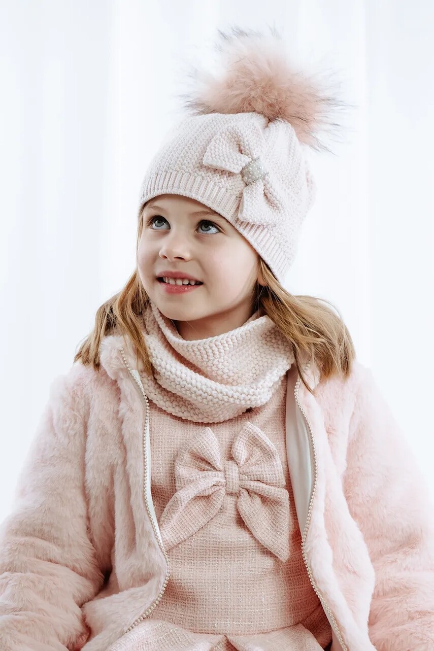 Detský šál komín Jamiks PRUE ružová farba, jednofarebný, JZI059