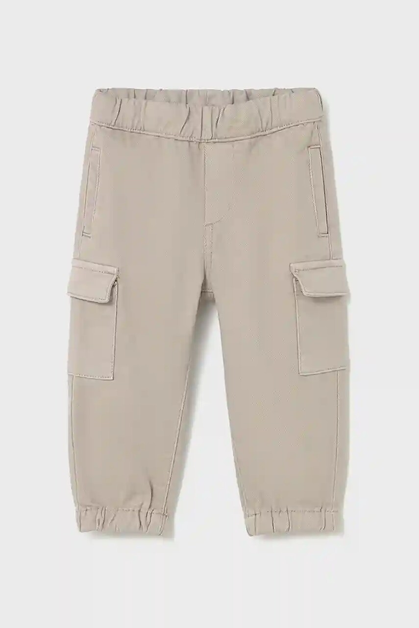 Detské nohavice Mayoral Joggery cargo hnedá farba, jednofarebné, 2506