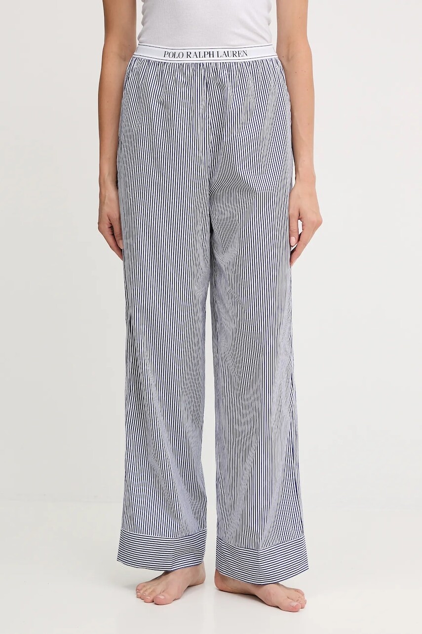 Bavlnené pyžamové nohavice Polo Ralph Lauren modrá farba, 4P0137