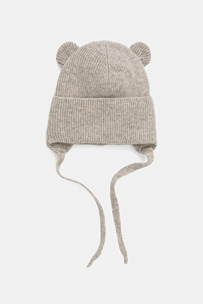 Detská vlnená čiapka Jamiks GILIS šedá farba, JZI025