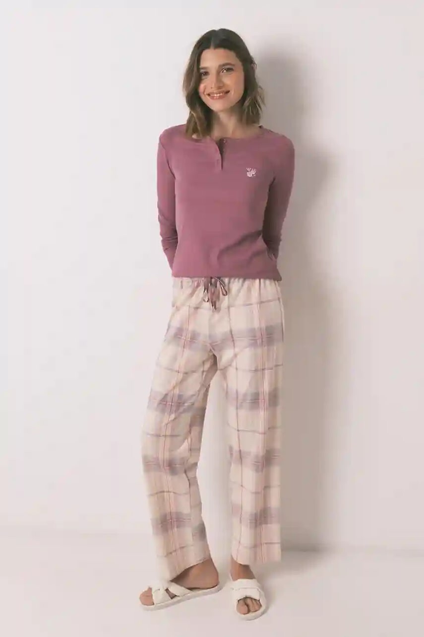 Pyžamo women'secret dámske, fialová farba, 3592417