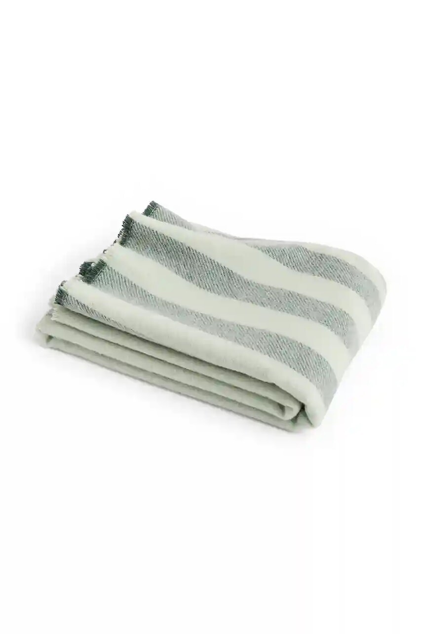 Vlnená deka HAY Duo 130 x 180 cm tyrkysová farba