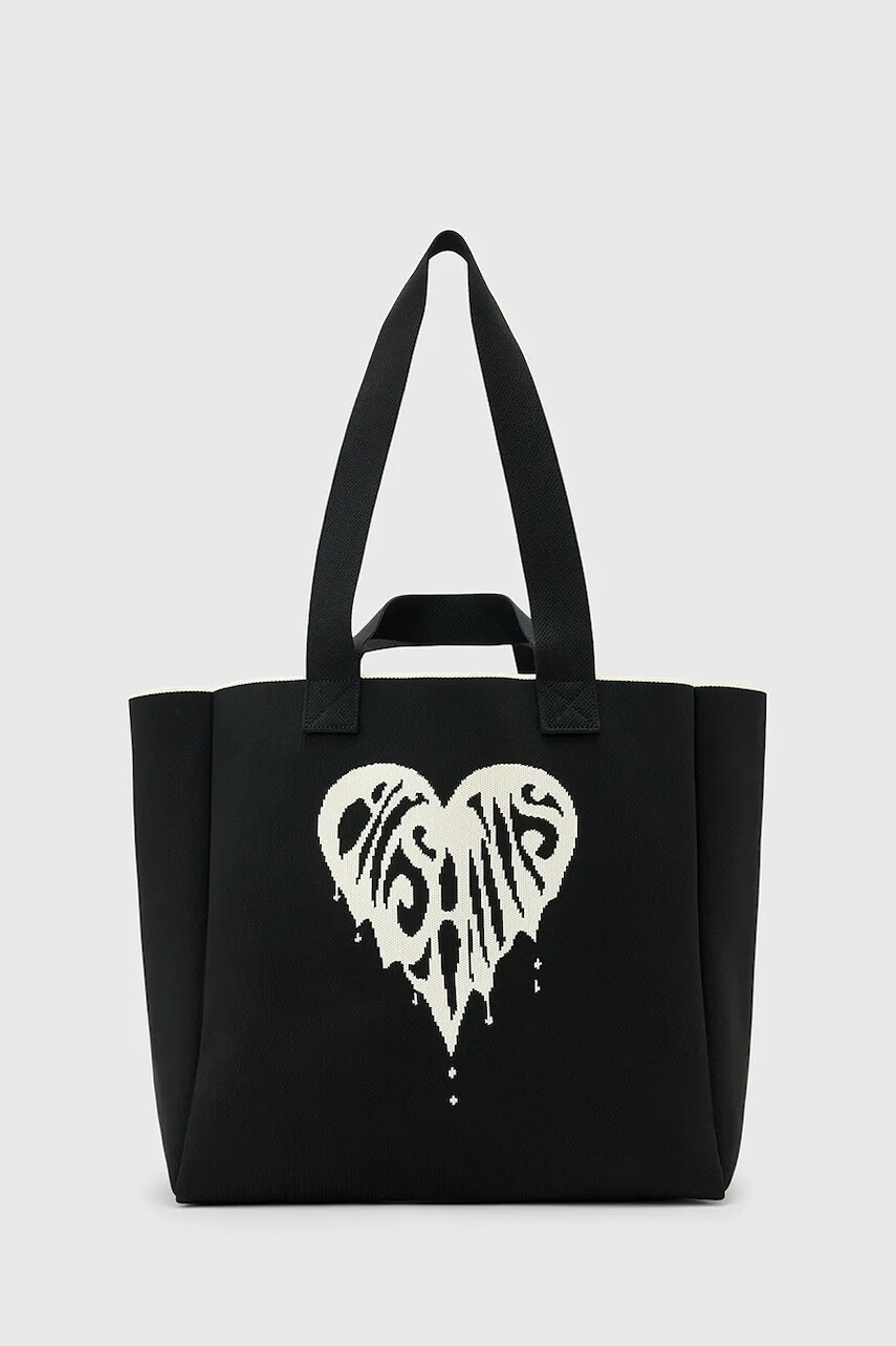 Kabelka AllSaints IZZY čierna farba, W297XD