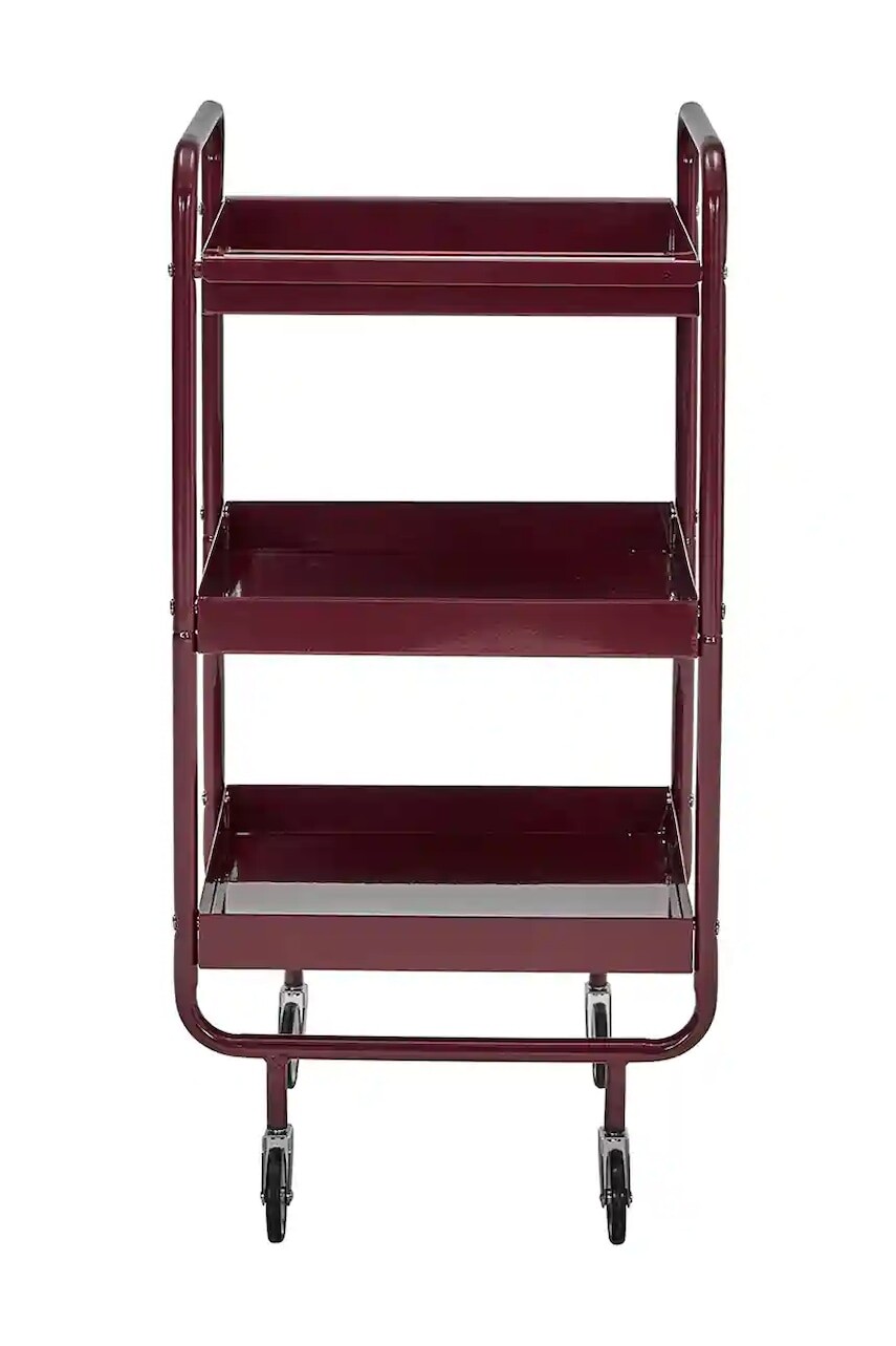 Nábytok s kolieskami House Doctor HDRoll 42 x 85 x 38 cm bordová farba