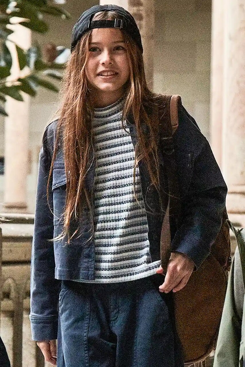 Detská rifľová bunda Mayoral modrá farba, 7198