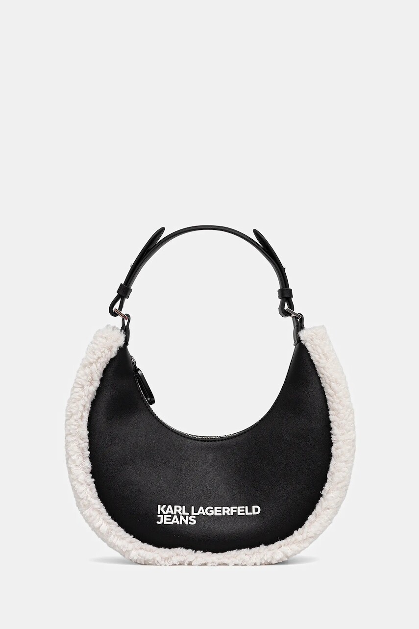 Kabelka Karl Lagerfeld Jeans čierna farba, A4W30229