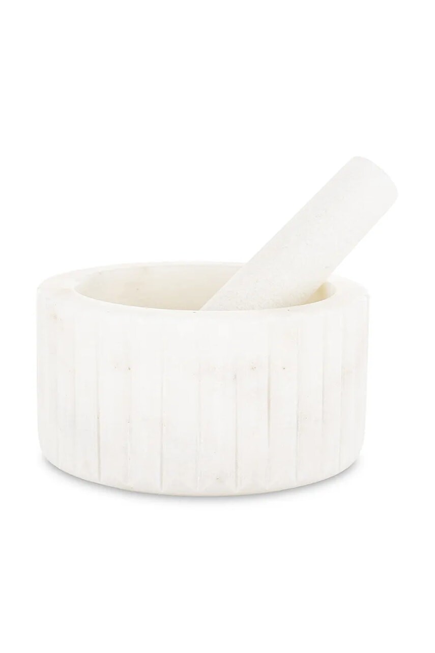 Mažiar s tĺčikom 14 x 13 x 13 cm biela farba