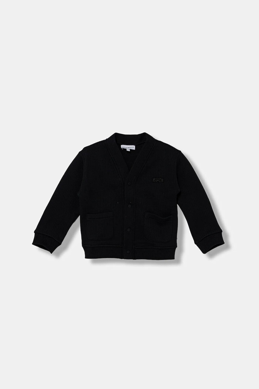 Mikina pre bábätká Emporio Armani tmavomodrá farba, jednofarebná, EB000474 AF16392