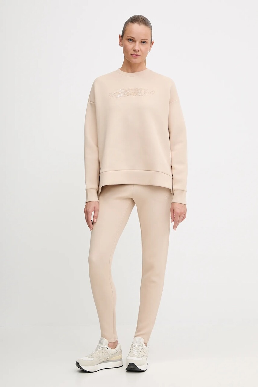 Tepláková súprava EA7 Emporio Armani béžová farba, AF13151.7W000670