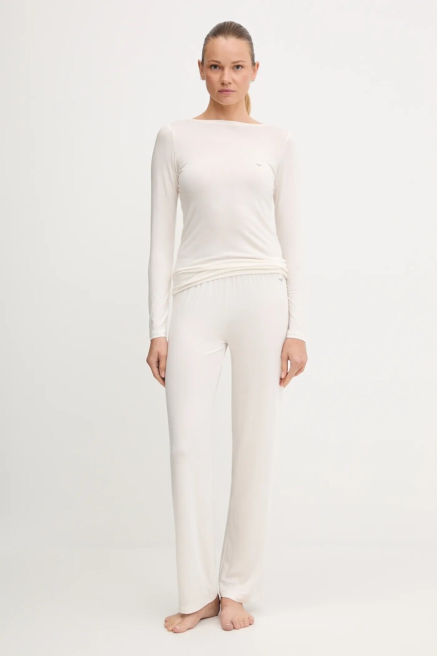 Pyžamo Emporio Armani Underwear dámske, béžová farba, EW002493 AF15361