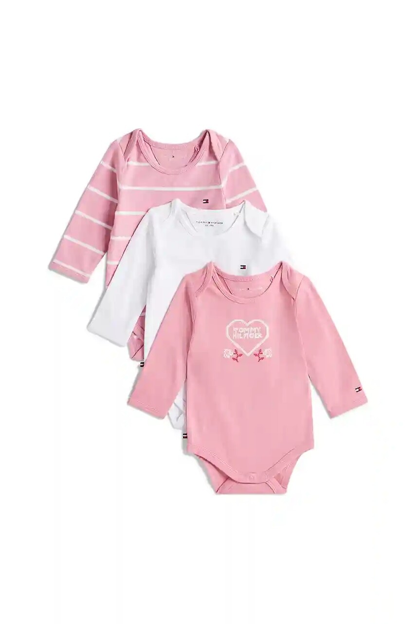 Detské bavlnené nohavice Tommy Hilfiger 3-pak KN0KN02076