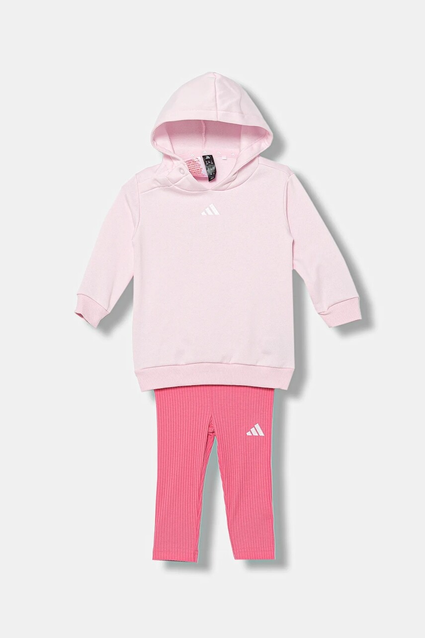 Detská tepláková súprava adidas ružová farba, JL7480