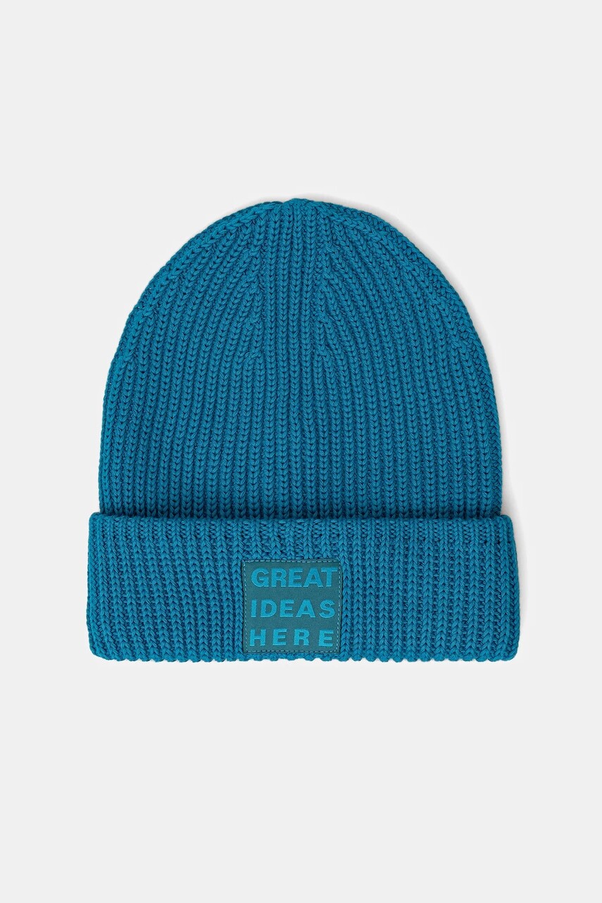 Čiapka s prímesou vlny MAX&Co. modrá farba, 2528576042200